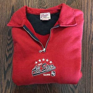 Vintage Red Quarter Zip Sweater